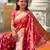 coral pink banarasi silk blend meenakari weaving saree