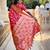 coral pink banarasi silk blend meenakari weaving saree