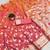 coral pink banarasi silk blend meenakari weaving saree