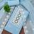 Sky blue chanderi cotton embroidered dress material with dupatta