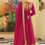 rani pink silk hand work embroidery party wear suit set 