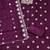 Violet chanderi cotton embroidered dress material with dupatta