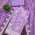 Lavender georgette embroidered dress material with dupatta for women