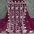 Purple georgette embroidered dress material for women with dupatta