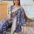 grey banarasi silk blend meenakari weaving saree