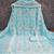 Sky blue georgette embroidered dress material for women with dupatta