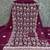 Purple georgette embroidery dress material with dupatta