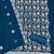 Teal blue georgette embroidery dress material with dupatta for women