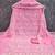 Baby pink georgette embroidered dress material for women with dupatta