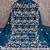 Teal blue georgette embroidered dress material with dupatta