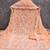 Peach georgette embroidered dress material for women with dupatta