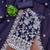 Royal blue georgette embroidery dress material for women with dupatta