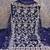 Royal blue georgette embroidery dress material for women with dupatta
