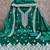 Women green chanderi cotton embroidered unstitched dress material with dupatta