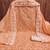 Women peach chanderi silk embroidered unstitched dress material with dupatta