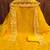 Women yellow chanderi silk embroidered unstitched dress material with dupatta