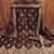 Women brown jalpari cotton embroidered unstitched dress material with dupatta