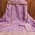 Women purple jalpari cotton embroidered unstitched dress material with dupatta