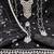 Women black chanderi cotton sequin work unstitched dress material with dupatta
