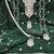 Women green chanderi cotton sequin work unstitched dress material with dupatta