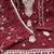 Women maroon chanderi cotton sequin work unstitched dress material with dupatta