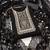Women black georgette embroidered unstitched dress material with dupatta