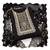 Women black georgette embroidered unstitched dress material with dupatta