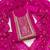 Women pink georgette embroidered unstitched dress material with dupatta