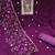 Women purple georgette embroidered unstitched dress material with dupatta