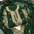 Women green georgette embroidered unstitched dress material with dupatta