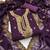 Women lavender georgette embroidered unstitched dress material with dupatta