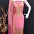 Women pink georgette embroidered unstitched dress material with dupatta