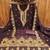 Women purple georgette embroidered unstitched dress material with dupatta