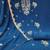 Women blue georgette embroidered unstitched dress material with dupatta