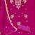 Women magenta georgette embroidered unstitched dress material with dupatta
