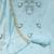 Women sky blue georgette embroidered unstitched dress material with dupatta
