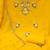 Women yellow georgette embroidered unstitched dress material with dupatta