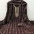 Women brown georgette sequin work unstitched dress material with dupatta