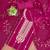 Women magenta georgette sequin work unstitched dress material with dupatta