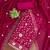 Women magenta twill net sequin work unstitched dress material with dupatta