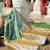 light sea green banarasi silk blend meenakari weaving saree
