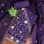 Women royal blue twill net sequin work unstitched dress material with dupatta