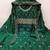 Women green jalpari cotton sequin work unstitched dress material with dupatta
