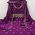 Women purple jalpari cotton sequin work unstitched dress material with dupatta