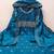 Women teal blue jalpari cotton sequin work unstitched dress material with dupatta