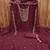 Women maroon georgette sequin work unstitched dress material with dupatta