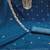 Women teal blue georgette sequin work unstitched dress material with dupatta