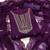 Women violet georgette sequin work unstitched dress material with dupatta