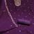 Women violet georgette sequin work unstitched dress material with dupatta