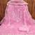 Women baby pink organza sequin work unstitched dress material with dupatta